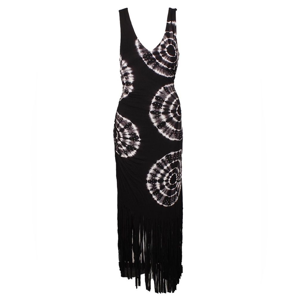 INC Black and White Tie-Dye Dress